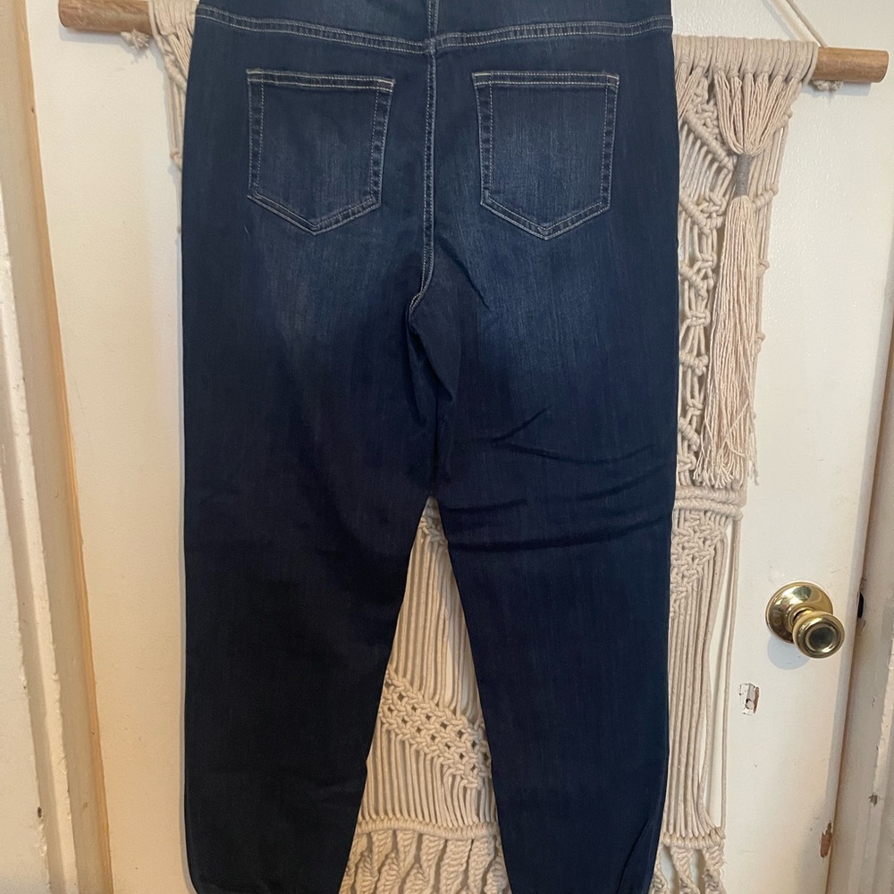 Logo Lori Goldstein Pants jean Jogger Womens 6 Medium Wash Blue Stretch - Picture 5 of 6